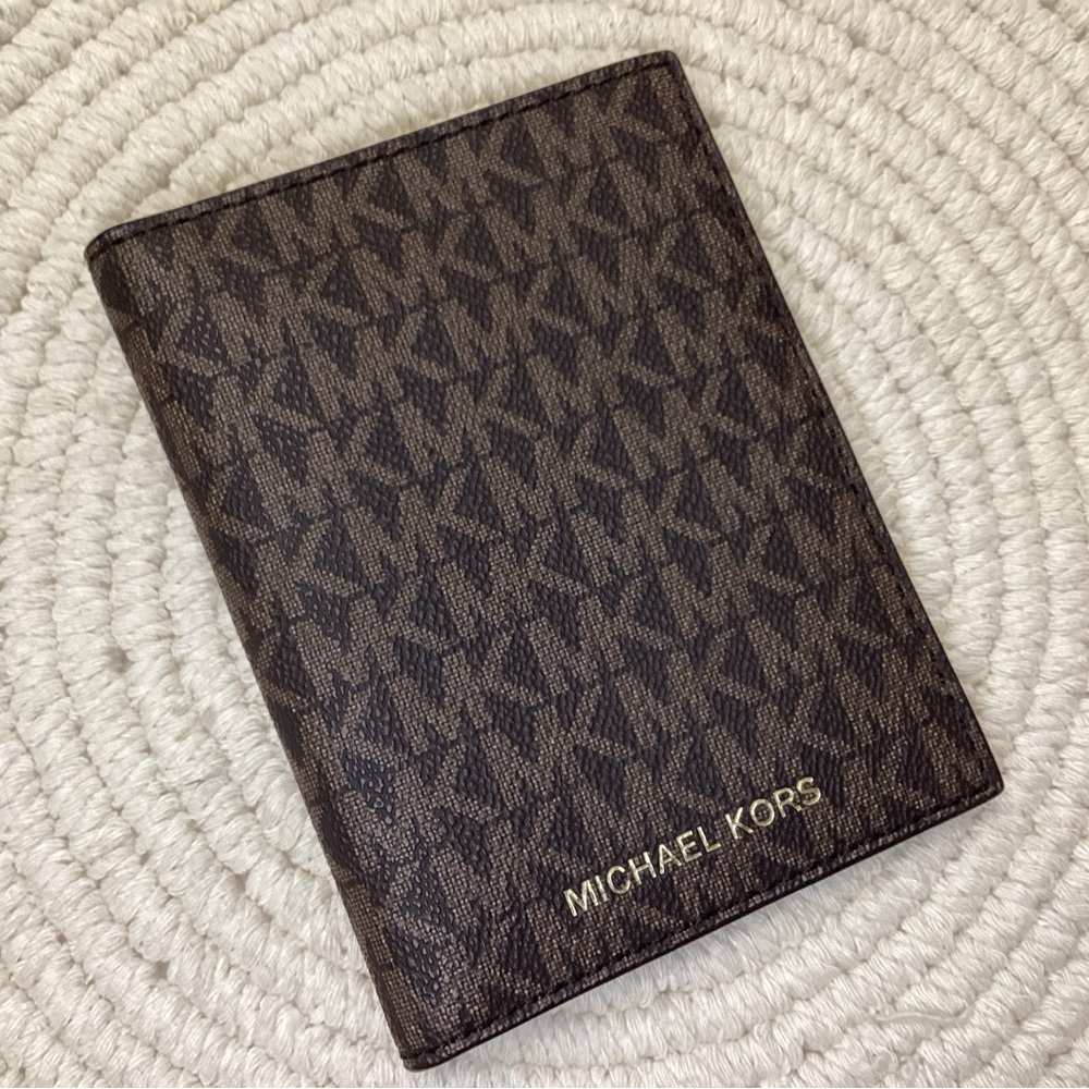 Michael Kors bi-fold travel passport wallet